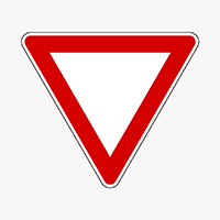 مثلث وارونه علائم راهنمایی رانندگی